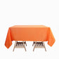 70 Inch Square Orange Polyester Tablecloth