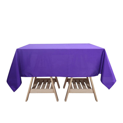 70 Inch Purple Polyester Square Tablecloth