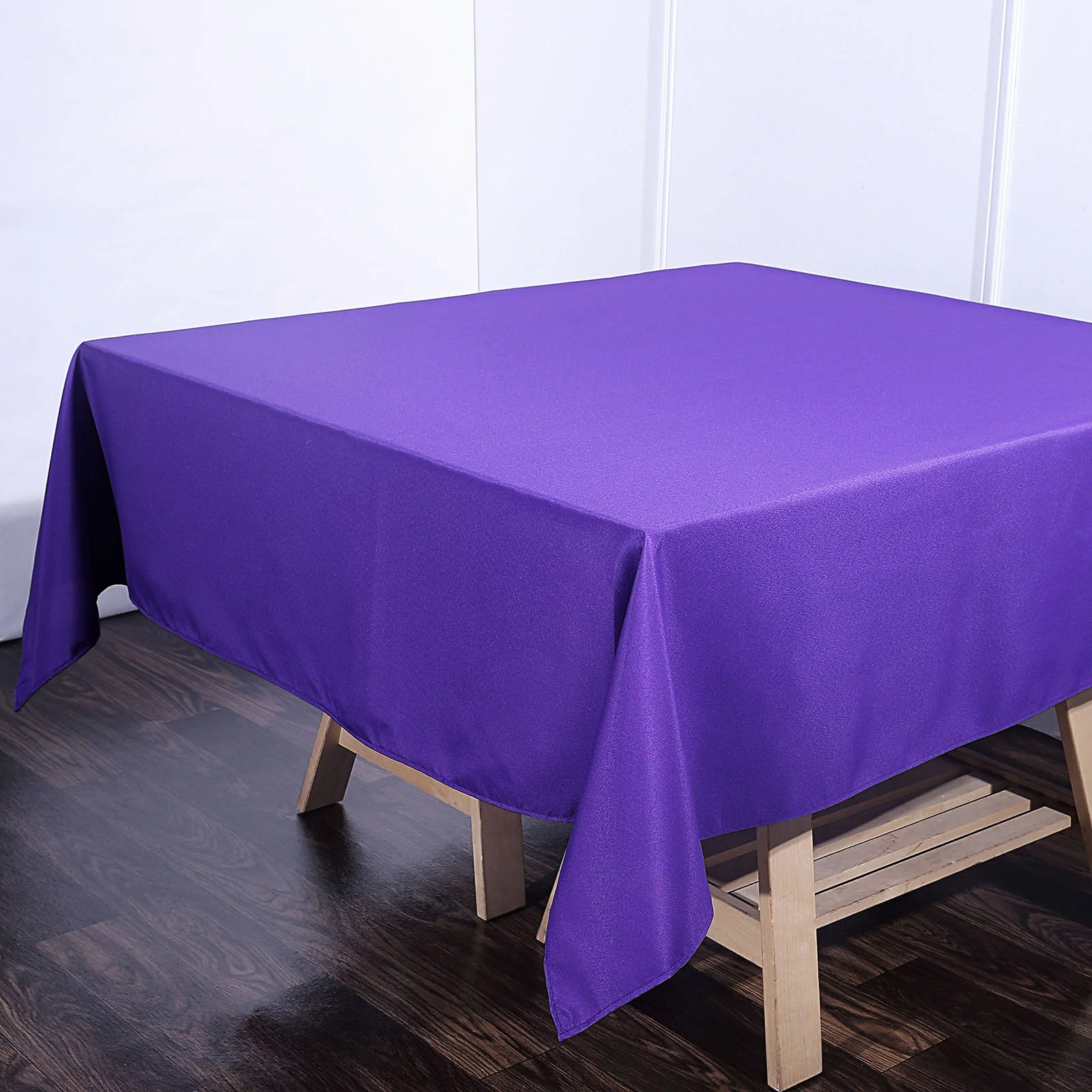 70 Inch Purple Polyester Square Tablecloth