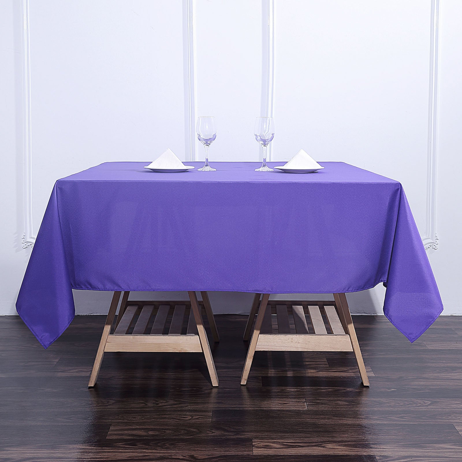 Purple Polyester Square Tablecloth 70"x70"
