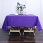 70 Inch Purple Polyester Square Tablecloth
