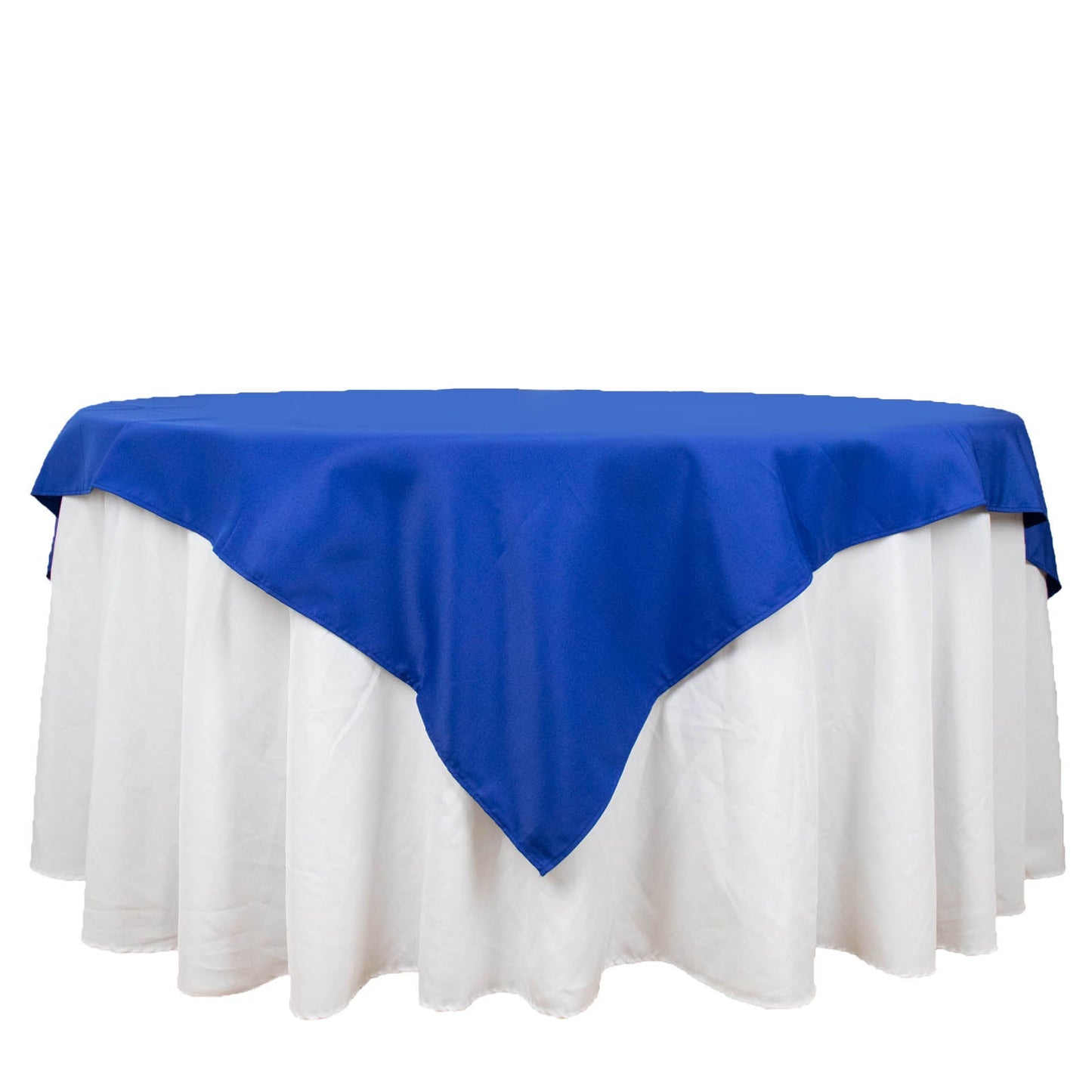 70inch Royal Blue 200 GSM Seamless Premium Polyester Square Table Overlay