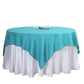 70 Inch Square Tablecloth Polyester In Turquoise
