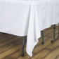 70 Inch Polyester White Square Tablecloth