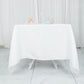 70inch White 200 GSM Seamless Premium Polyester Square Tablecloth