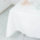 70inch White 200 GSM Seamless Premium Polyester Square Tablecloth