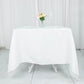 70"x70" White Premium Seamless Polyester Square Table Overlay - 220GSM