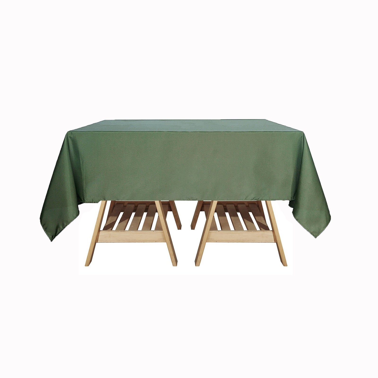 Olive Green Polyester Square Tablecloth 70 Inch