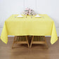 70 Inch Yellow Polyester Square Tablecloth