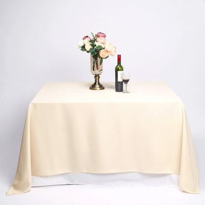 Durability Meets Style in Our Beige Table Overlay