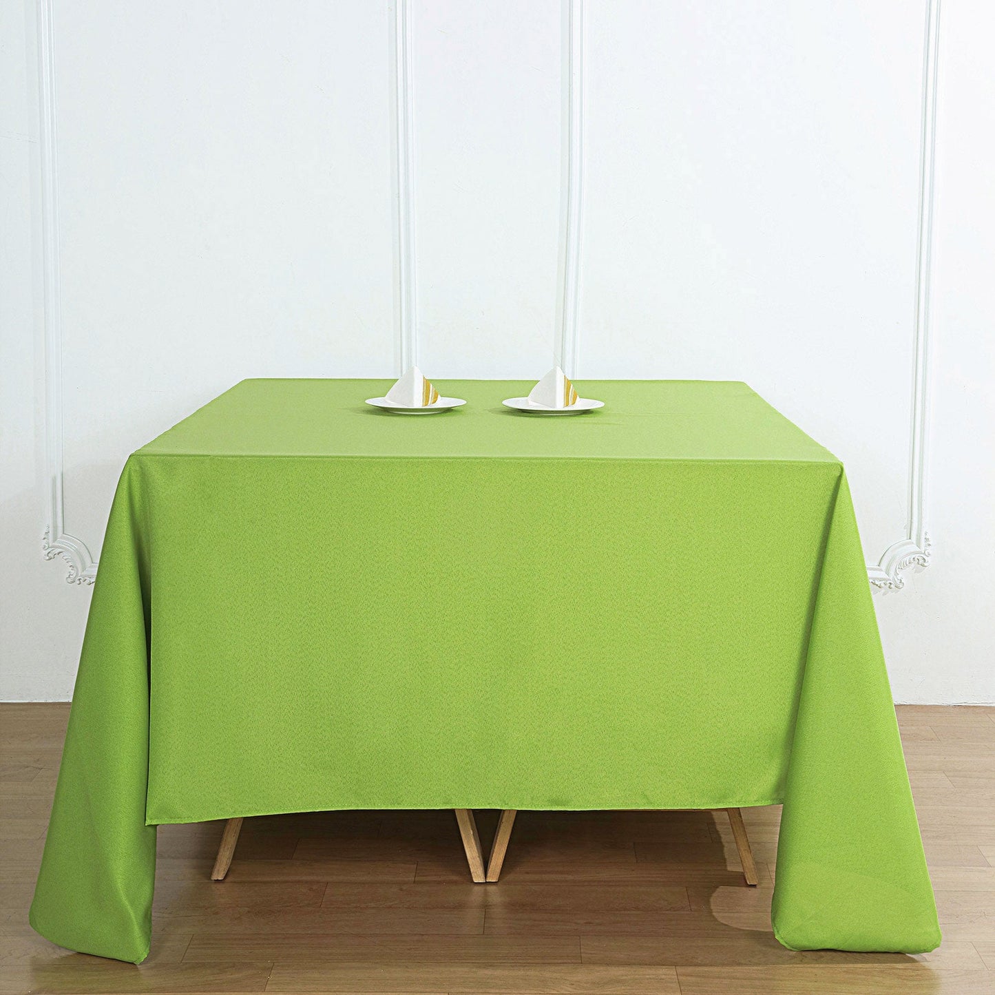 90"x90" Apple Green Seamless Square Polyester Overlay
