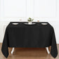 90"x90" Black Seamless Premium Polyester Square Tablecloth - 220GSM