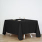 90inch Black 200 GSM Seamless Premium Polyester Square Tablecloth
