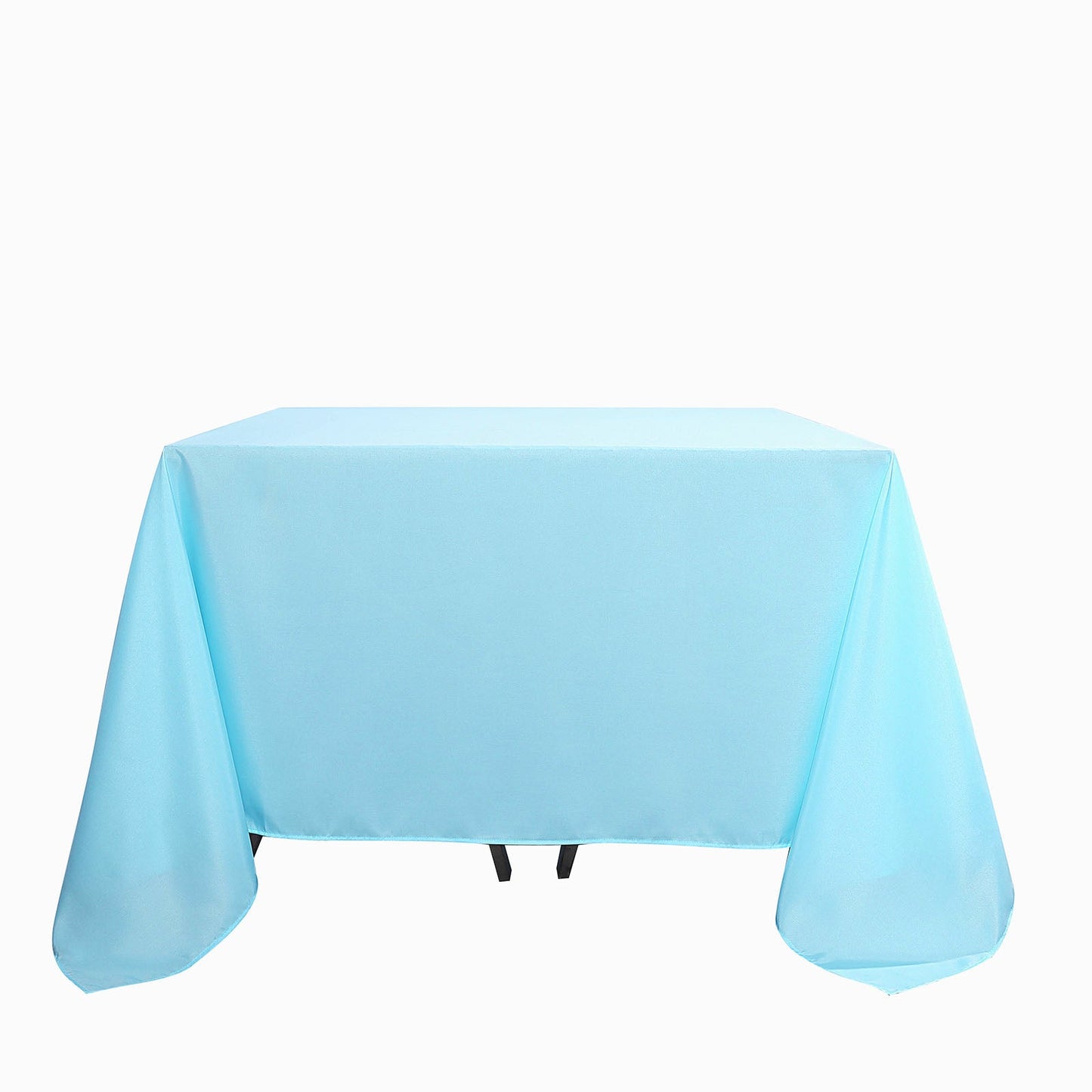 Blue Square Tablecloth 90 Inch Polyester