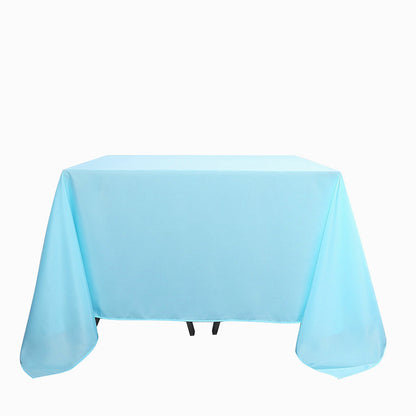 Blue Square Tablecloth 90 Inch Polyester