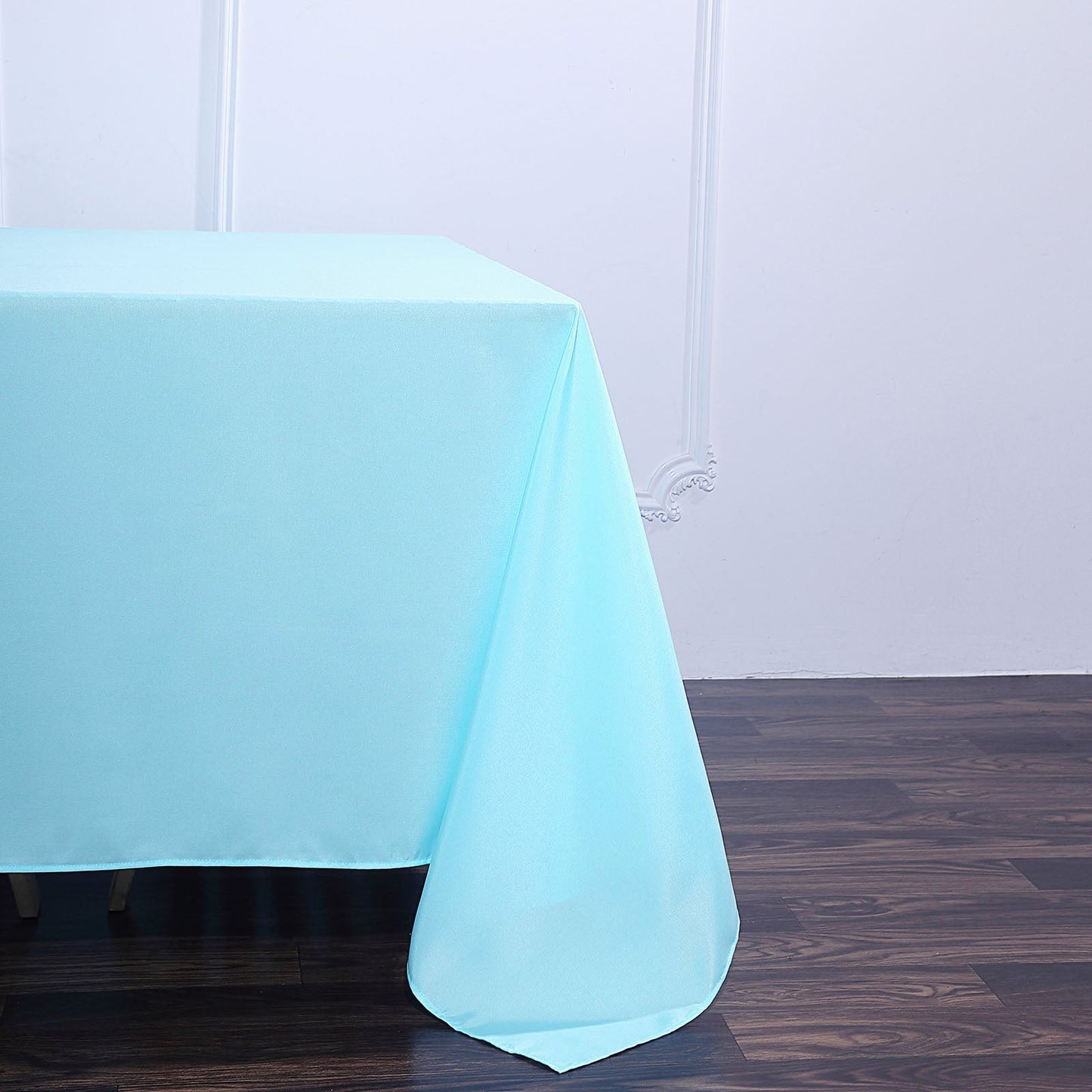 Blue Polyester Tablecloth 90 Inch Square