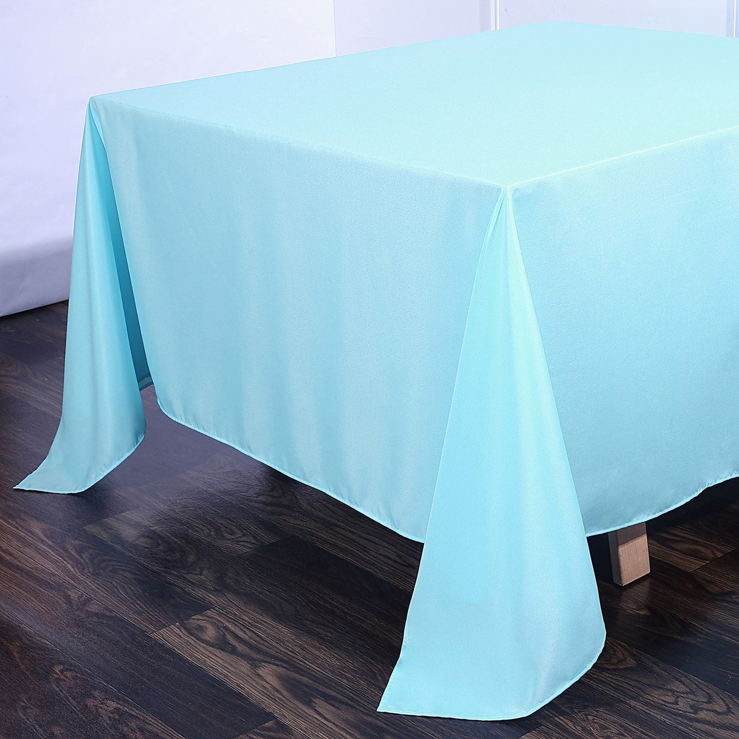 Square Blue 90 Inch Tablecloth Polyester