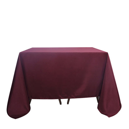 Square Tablecloth 90 Inch Burgundy Polyester