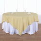 90"x90" Champagne Seamless Square Polyester Overlay