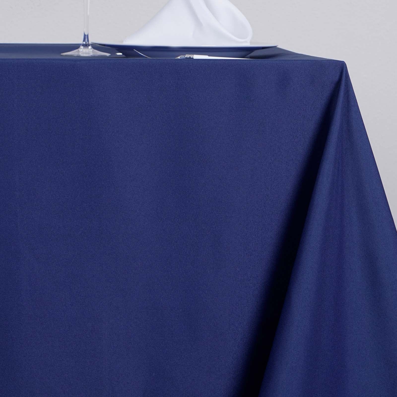 70 inch Navy Blue Square Polyester Tablecloth
