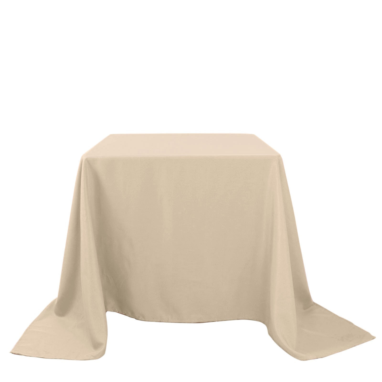 Nude Polyester Tablecloth 90 Inch Square