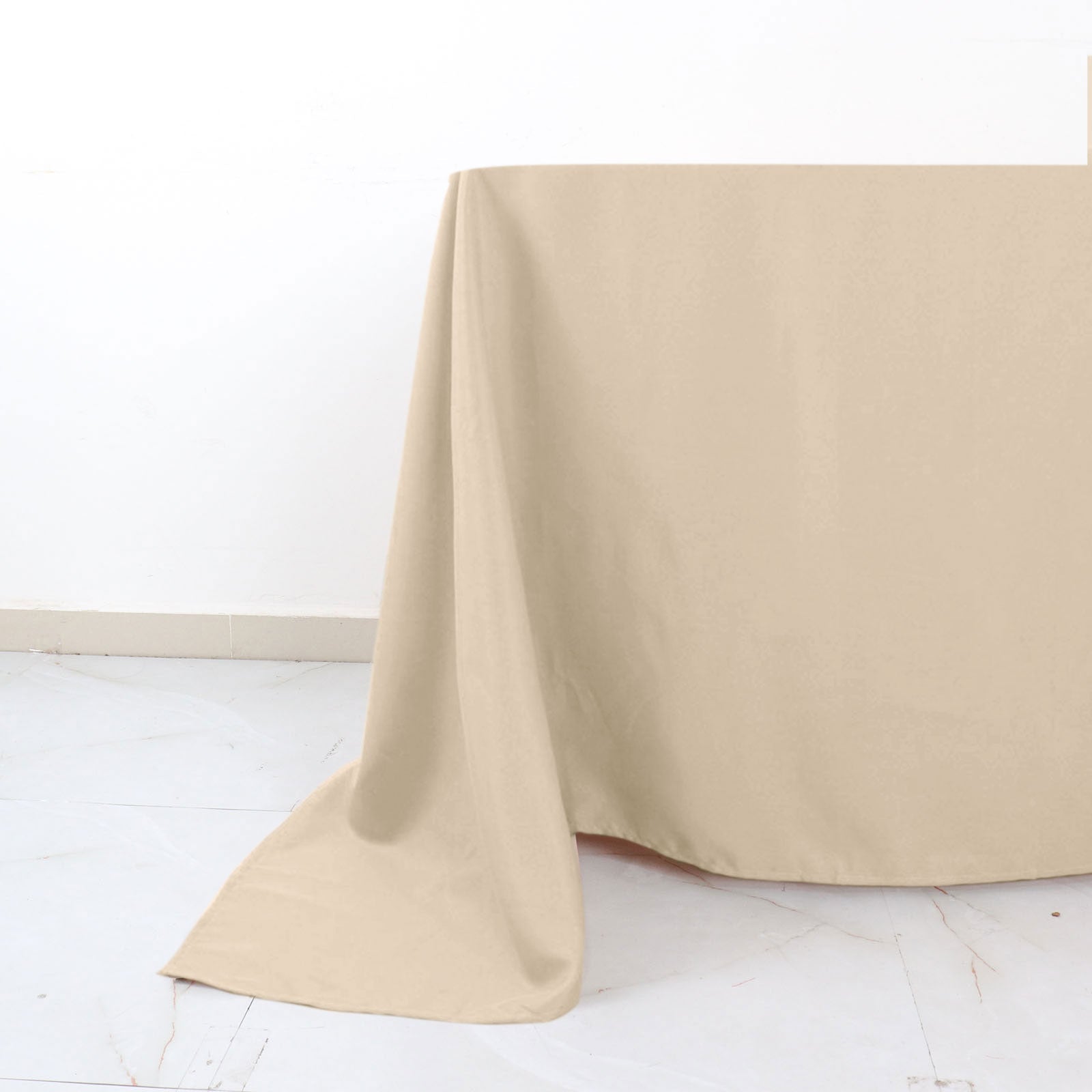 Square Tablecloth 90 Inch Nude Polyester
