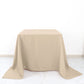 Polyester Square Tablecloth 90 Inch Nude