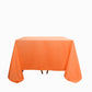 Orange Polyester Square Tablecloth 90 Inch