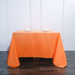 Orange Polyester Square Tablecloth 90"x90"