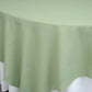 90 Inch Sage Green Colored Square Shape Polyester Table Overlay
