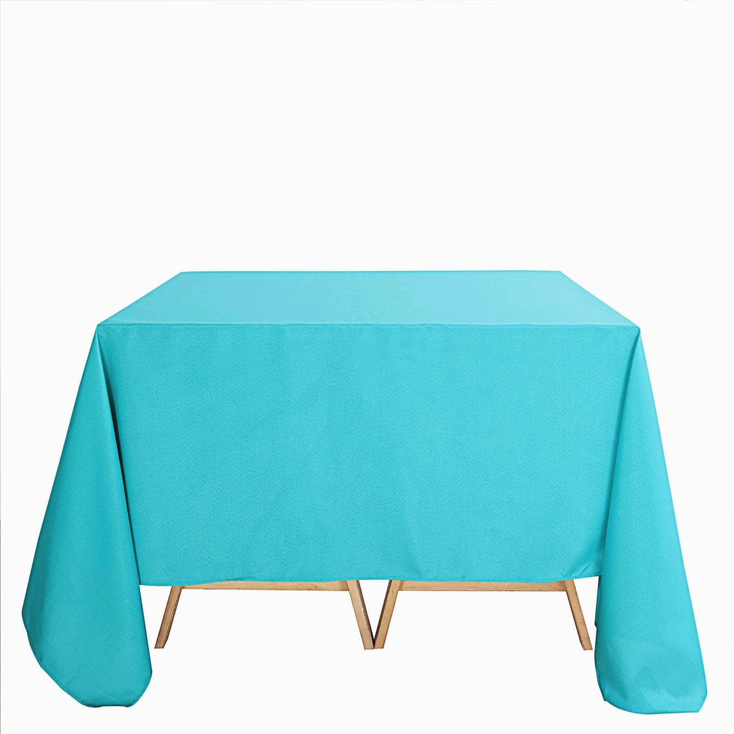 Turquoise 90 Inch Square Polyester Tablecloth