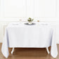 90"x90" White Seamless Premium Polyester Square Tablecloth - 220GSM