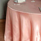 Dusty Rose Round Satin Tablecloth 108 Inch