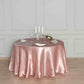 108 Inch Round Dusty Rose Satin Tablecloth
