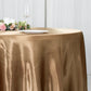 120inch Taupe Smooth Satin Round Tablecloth
