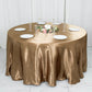 120inch Taupe Smooth Satin Round Tablecloth