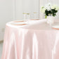 132 Inch Round Tablecloth In Blush Rose Gold