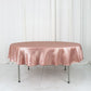 Satin Dusty Rose Round Tablecloth 90 Inch