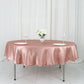 90" Dusty Rose Seamless Satin Round Tablecloth