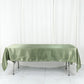 Tablecloth Satin Rectangular Eucalyptus Sage Green 60x102 Inches