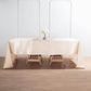 60"x126" Beige Seamless Satin Rectangular Tablecloth