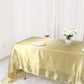 Satin Rectangular Tablecloth Champagne Color 60 Inch x 126 Inch