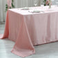 Seamless Satin Tablecloth Rectangular 90 Inch x 132 Inch in Dusty Rose Color 