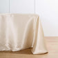 Seamless Beige Satin Rectangular Tablecloth 90 Inch 132 Inch