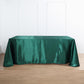 Seamless Hunter Emerald Green Satin Rectangular Tablecloth 90 Inch 132 Inch