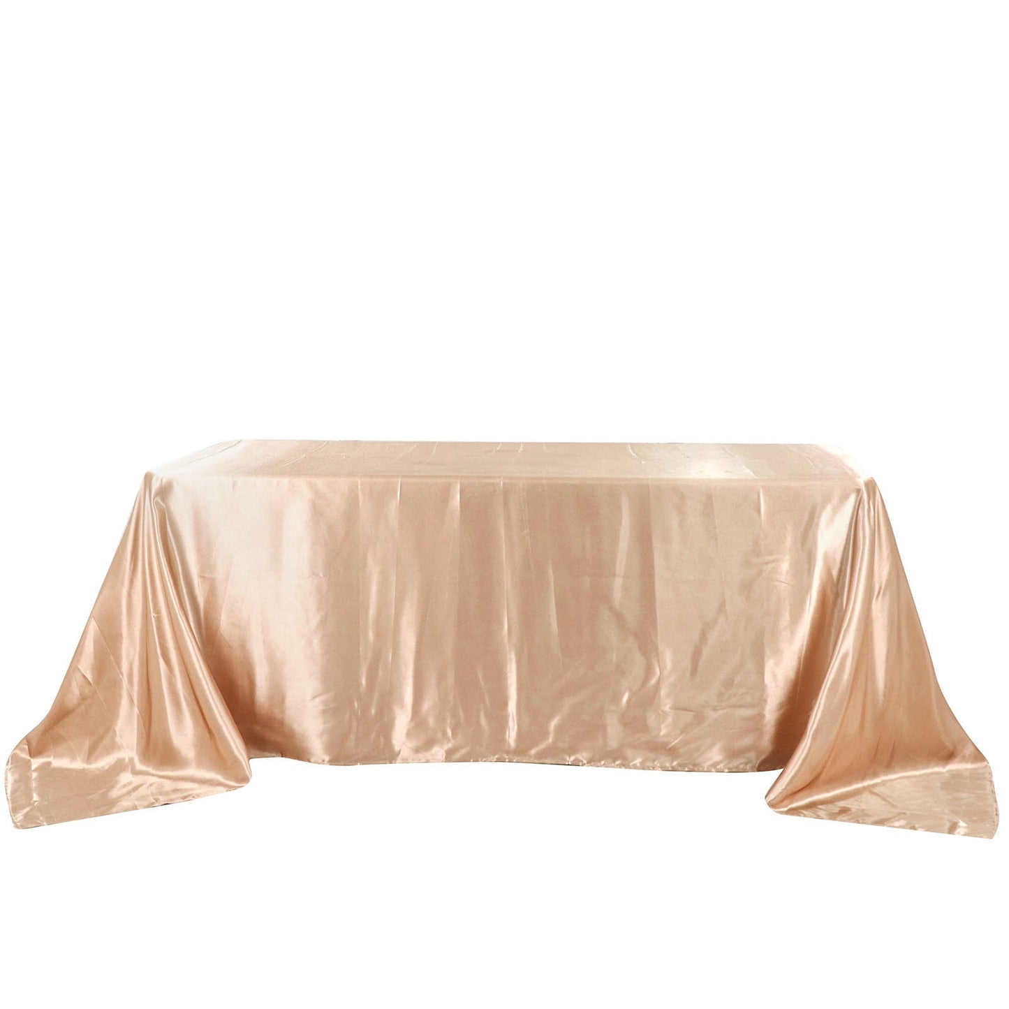 Seamless Rectangular Tablecloth Nude Satin 90x132 Inch 