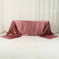 90x156inch Cinnamon Rose Satin Rectangular Tablecloth