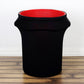 24-40 Gallons Black Stretch Spandex Round Trash Bin Container Cover