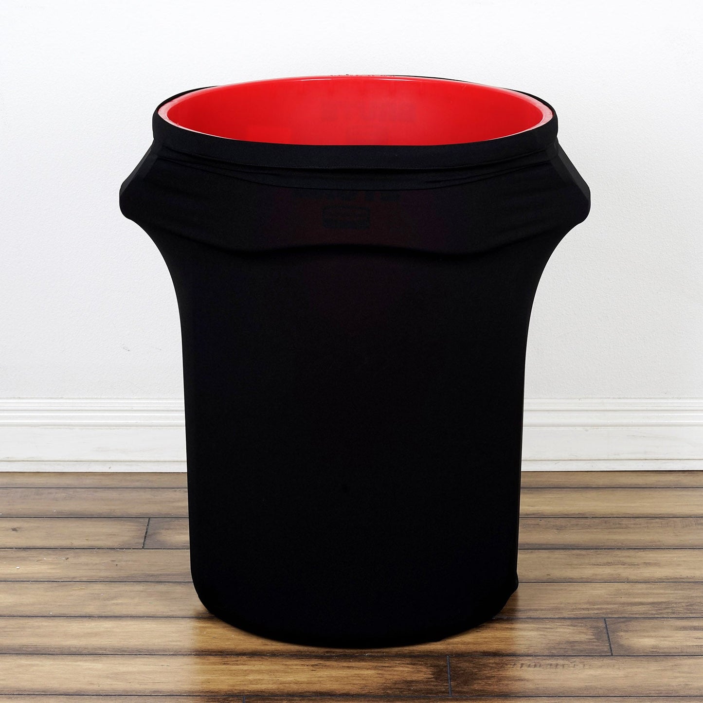 24-40 Gallons Black Stretch Spandex Round Trash Bin Container Cover