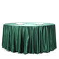 120inch Hunter Emerald Green Seamless Premium Velvet Round Tablecloth, Reusable Linen